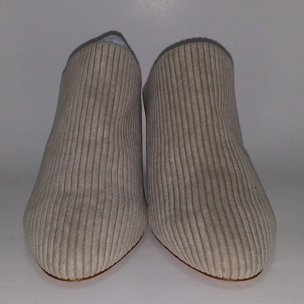 AVEC LES FILLES Camel Corduroy Wedge High Heel Sli